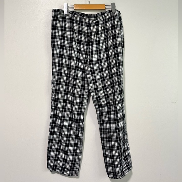 Old Navy Men’s Plaid Flannel Lounge Pants – Black & White, Size M - Picture 11 of 13